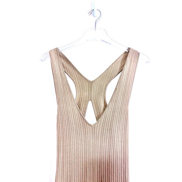 Revolve x Michael Costello Ribbed Midi Dress in Tan Size Medium - Picture 5 of 13